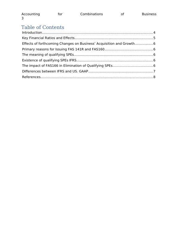 Accounting for Combinations of Business Report 2022