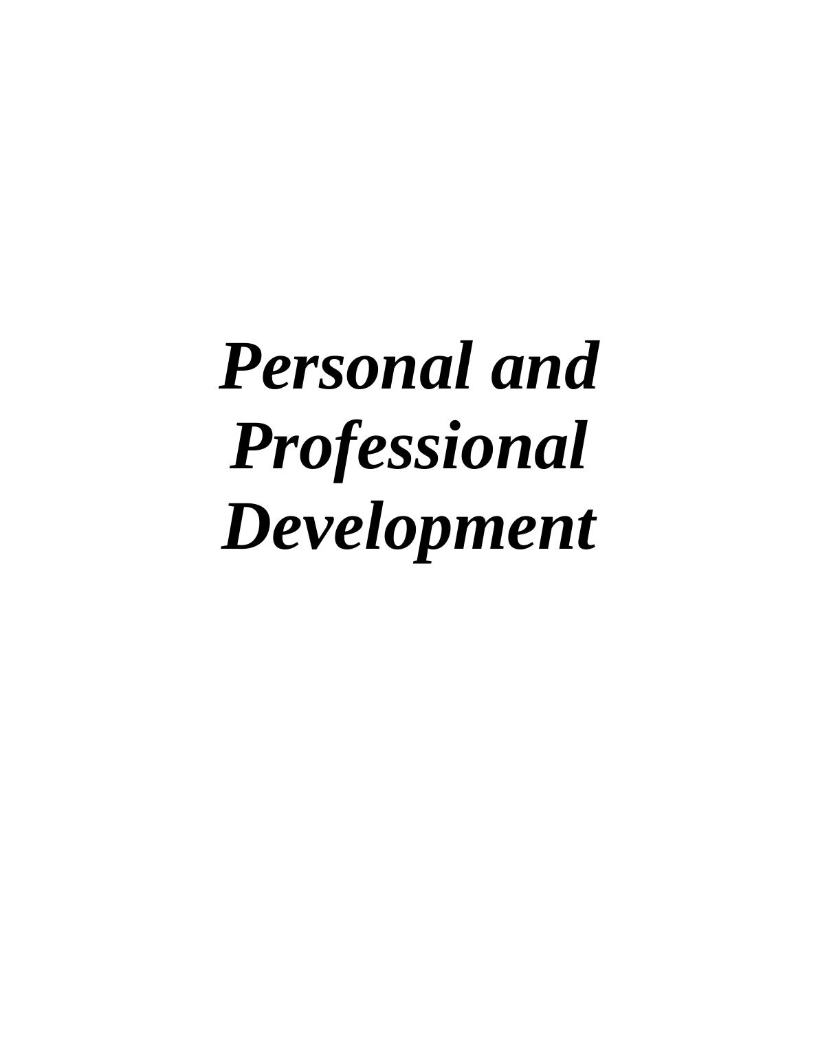 Personal and Professional Development - Doc_1