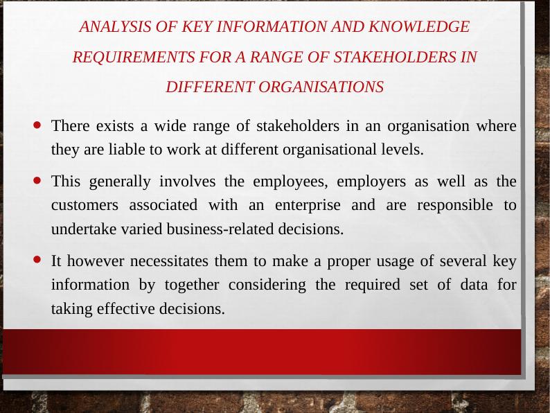 Managing Communication: Analysis of Key Information and Knowledge Requirements for Stakeholders_2