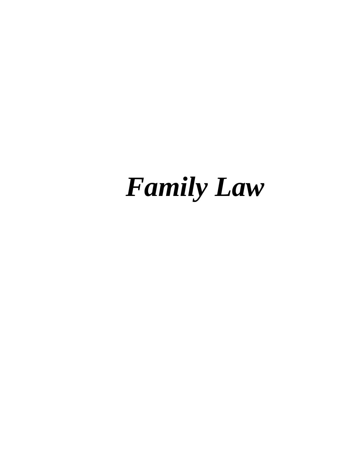 Divorce and Financial Orders in Family Law_1