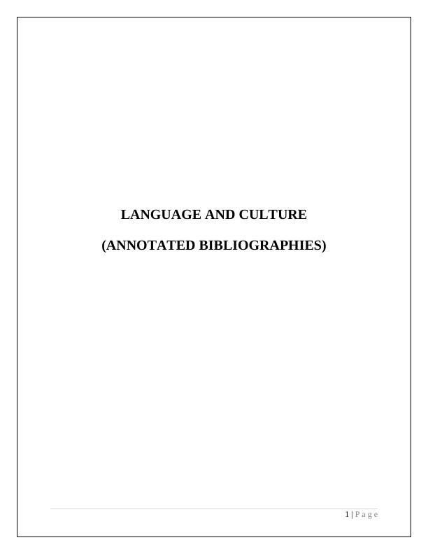 The Relationship between Language and Culture_1