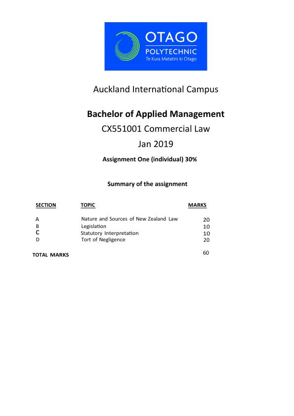 Bachelor of Applied Management Assignment 2022_1