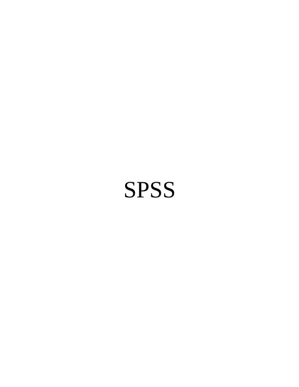 SPSS Assignment- Research Study_1