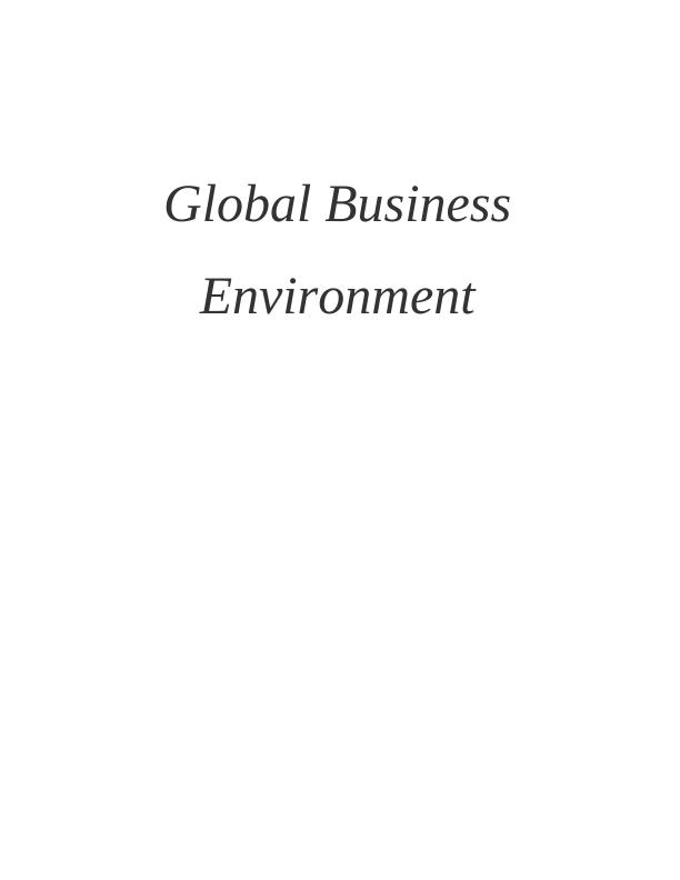 Global Business Environment in EUROPE_1