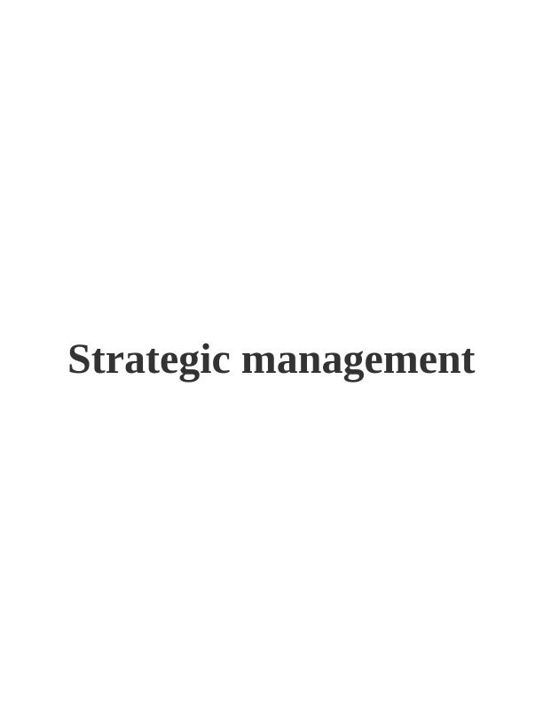 Strategic Management in Marks and Spencer_1