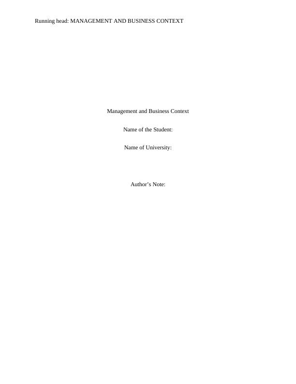 Management and Business Context - Assignment_1