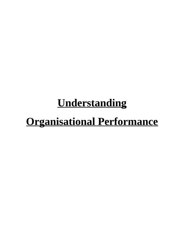 Understanding Organisational Performance Assignment - H&M_1