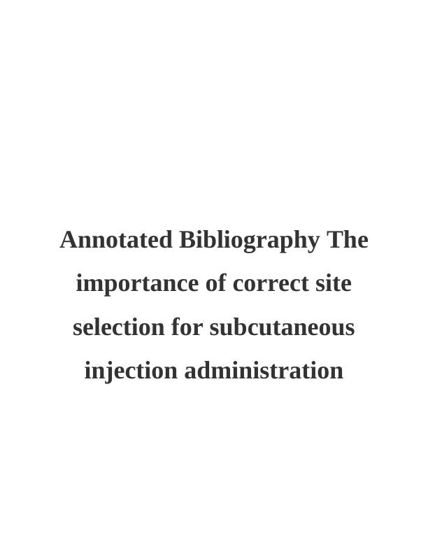 Assignment on Annotated Bibliograph_1