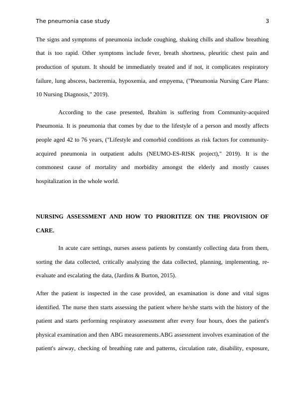 case study for patient with pneumonia