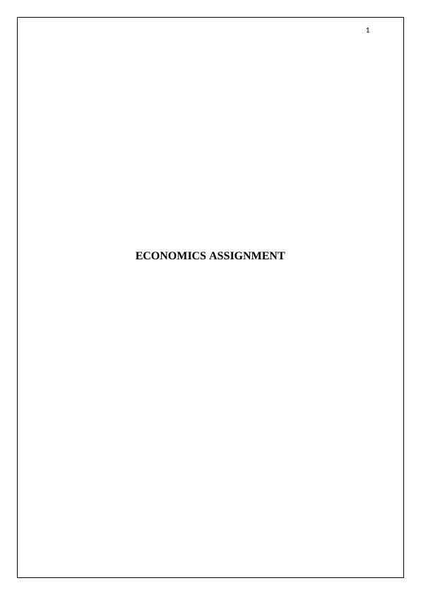 Economics Assignment_1