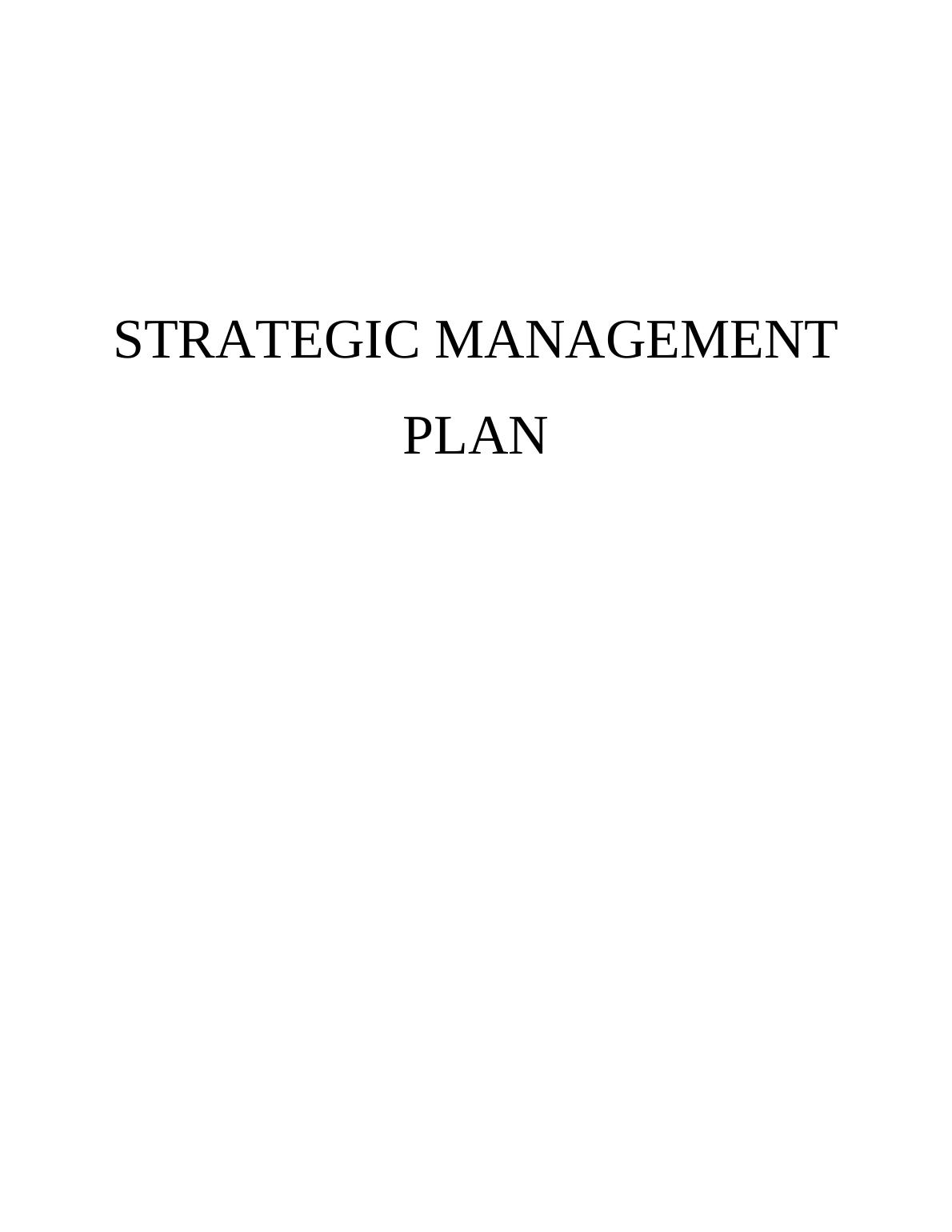 Strategic Management Plan for Starbucks_1