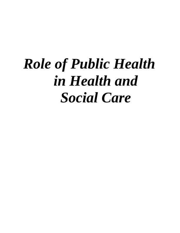 Role of Public Health in HSC_1