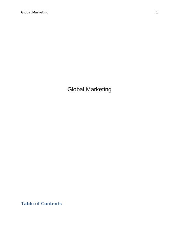 Glocalization in Global Marketing_1
