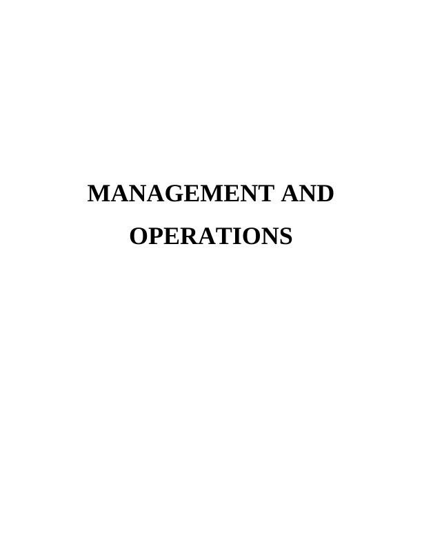 Approaches to Operations Management - M&S_1