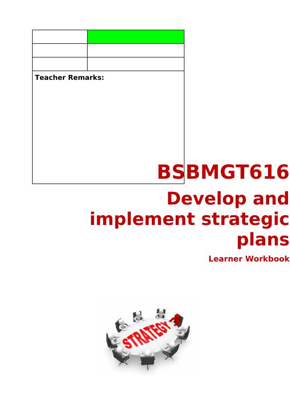 BSBMGT616 - Develop and Implement_1