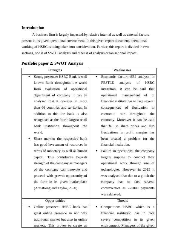 Portfolio Papers 2&3: SWOT Analysis and Operational Impact Analysis_3