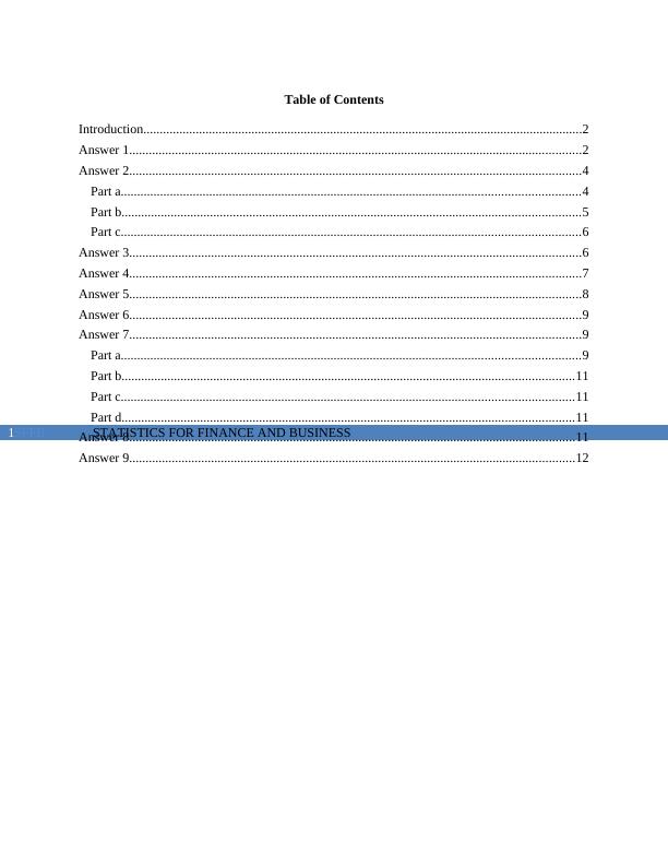 Statistics for Finance and Business Name of the University Author_2