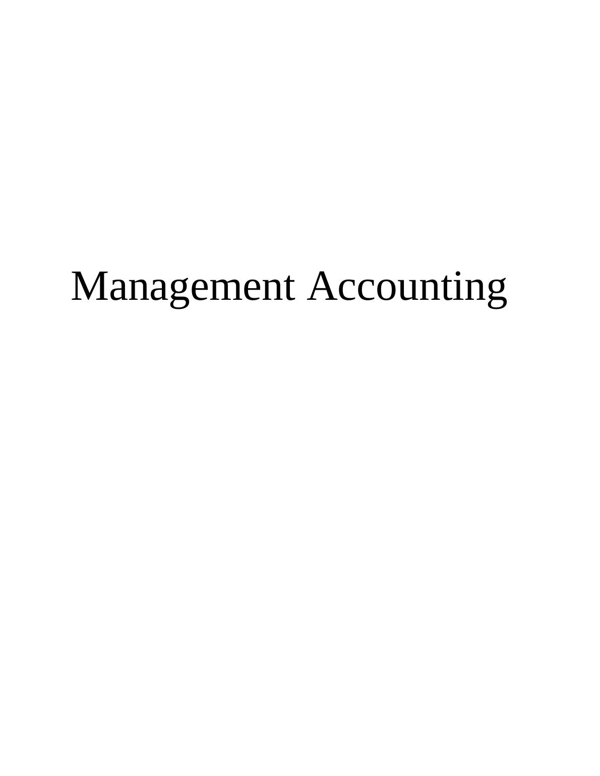 Management Accounting Assignment - Aston chemicals_1