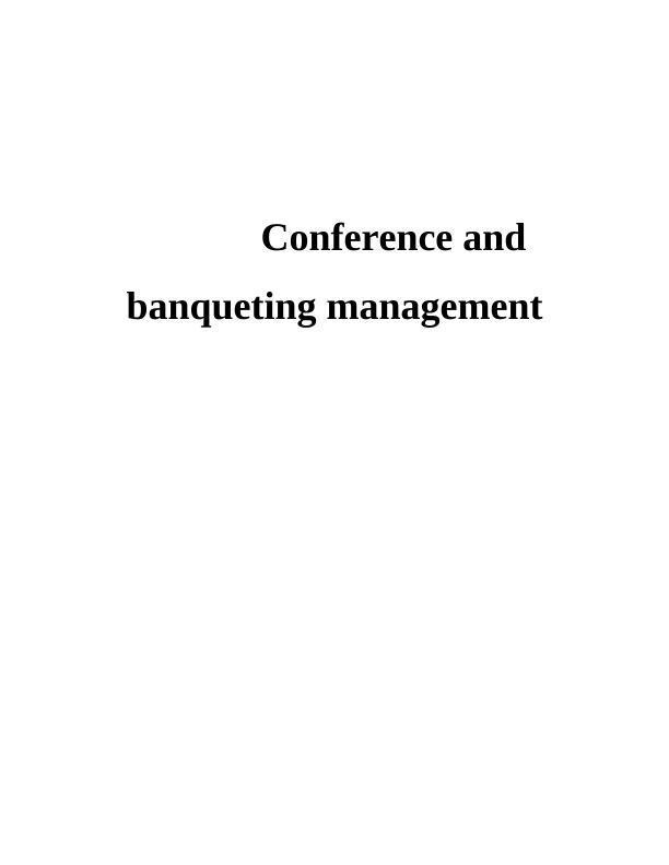 (PDF) Conference and Banqueting Management | Assignment_1
