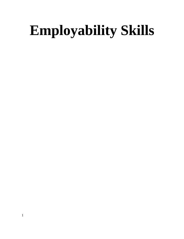 Employability Skills Report - Tesco_1