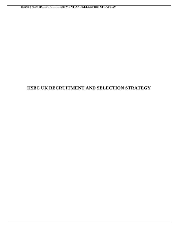 HRM Assignment: Recruitment and Selection Strategy_1