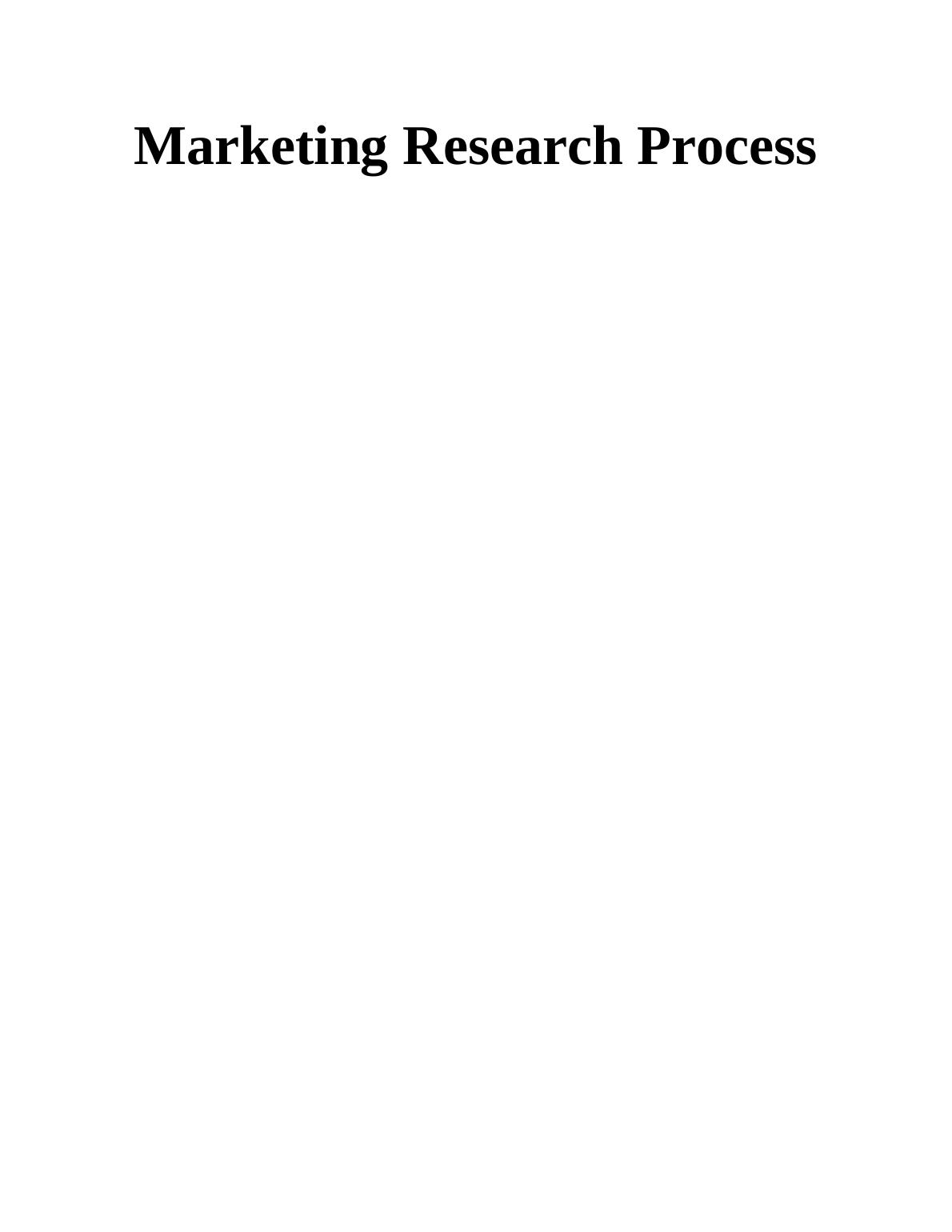 (doc) Marketing Research