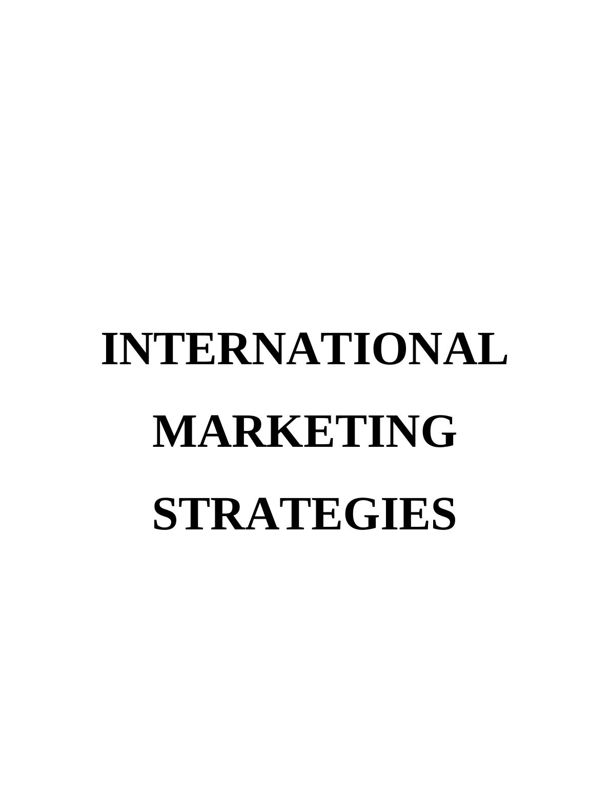 International Marketing