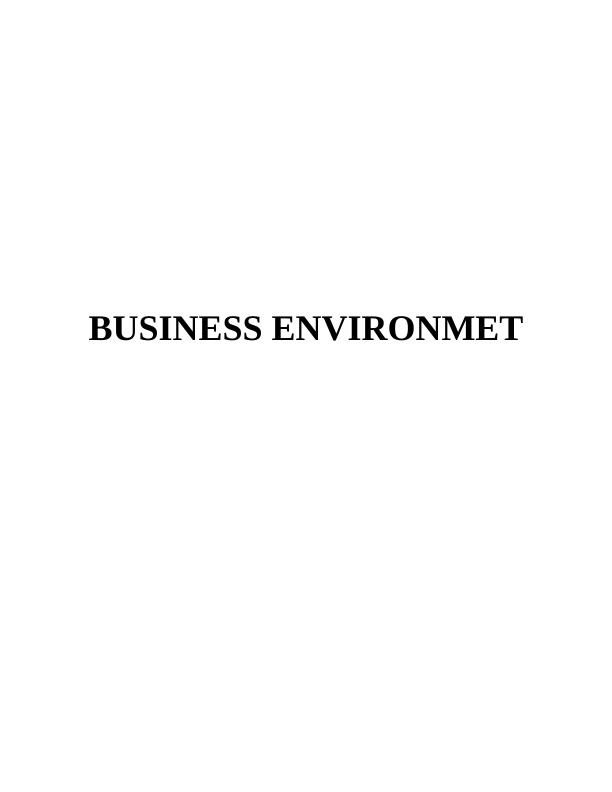 Business Environment Assignment | Report Of Iceland Supermarket_1