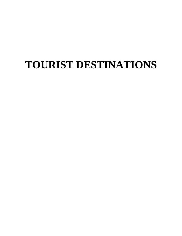 Tourist Destination - Report_1
