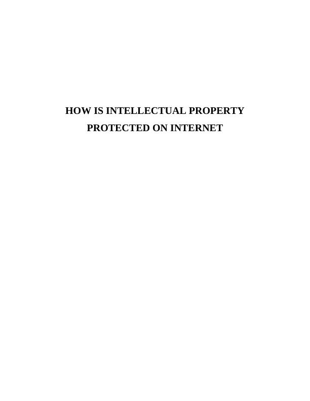 Intellectual Property Protected on Internet_1