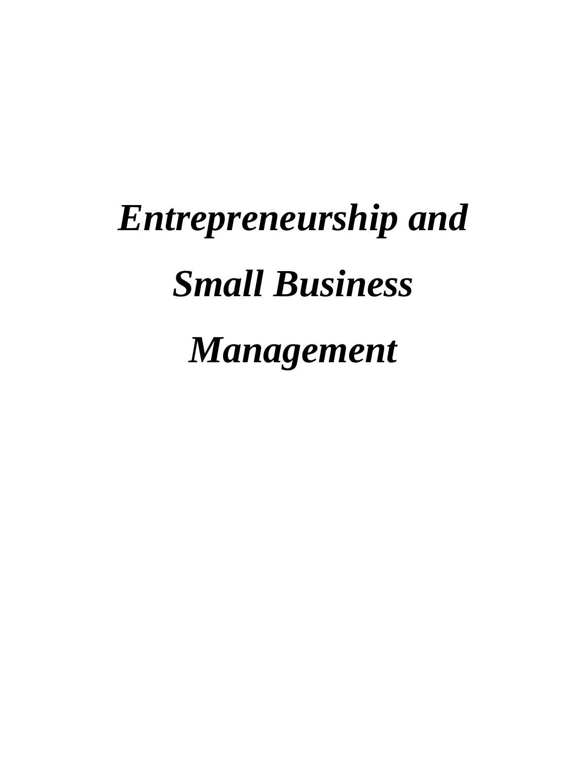 Entrepreneurship & Small Business Management Skills_1