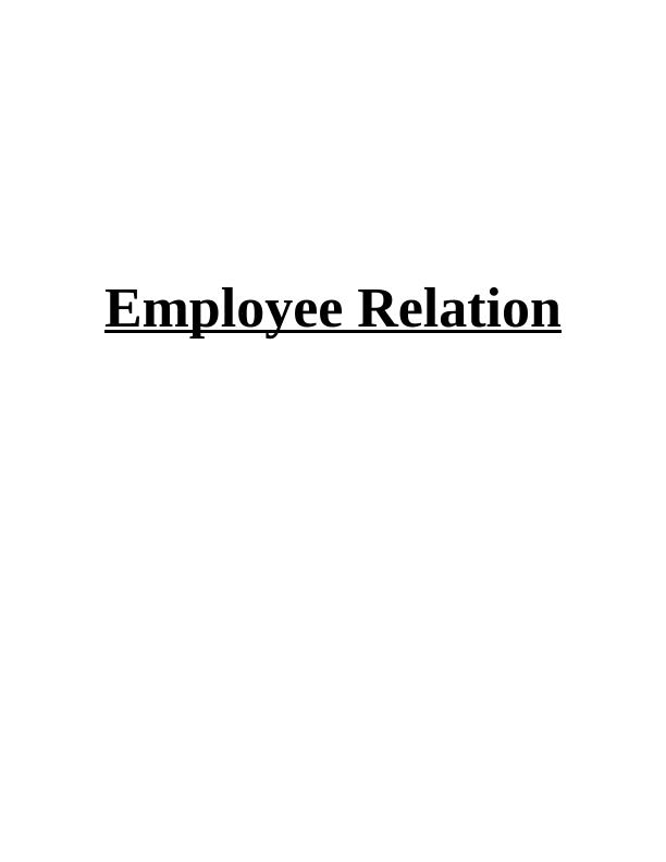 Report On Asda & Its Employee's Relationship_1
