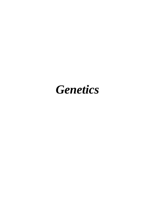 Introduction to DNA and Genetics Assignment_1