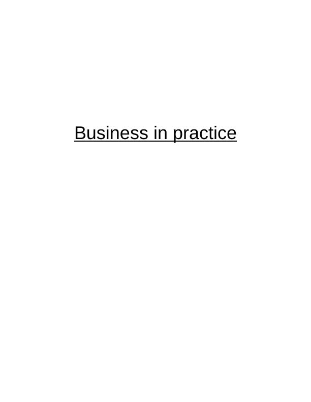Business in Practice: Types of Businesses, Organizational Structure, and External Factors_1