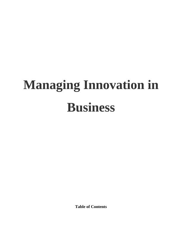 Managing Innovation in Business Assignment - Amazon_1