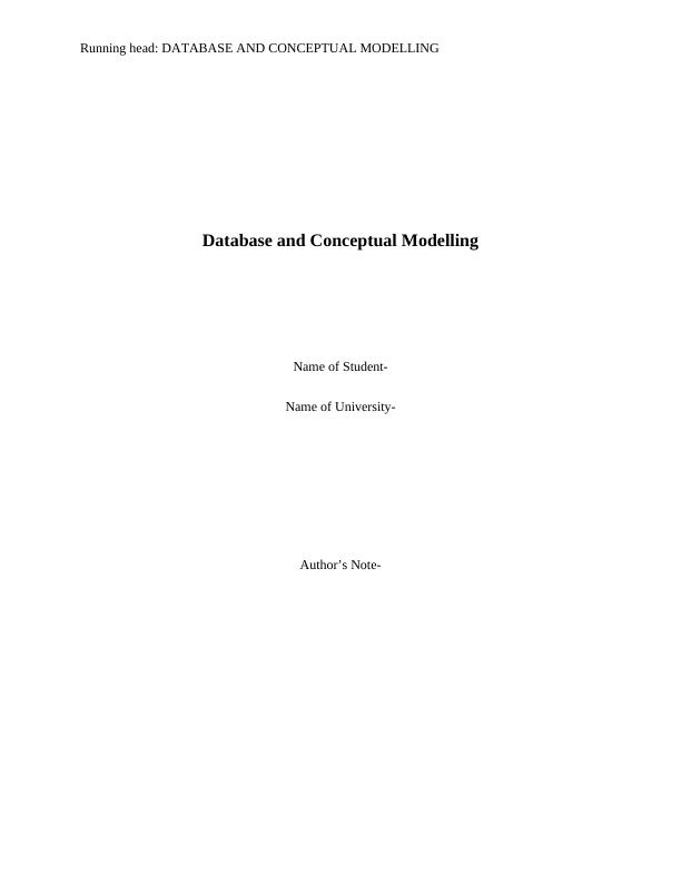 Databases and Conceptual Modelling_1