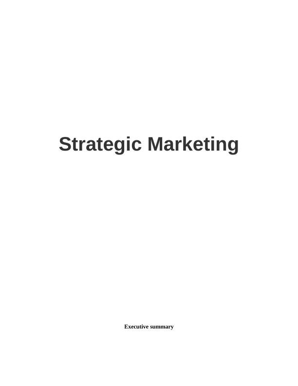 Strategic Marketing Ashanti Marketing Solutions