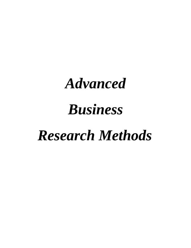 Advanced Higher Business Management : Assignment_1