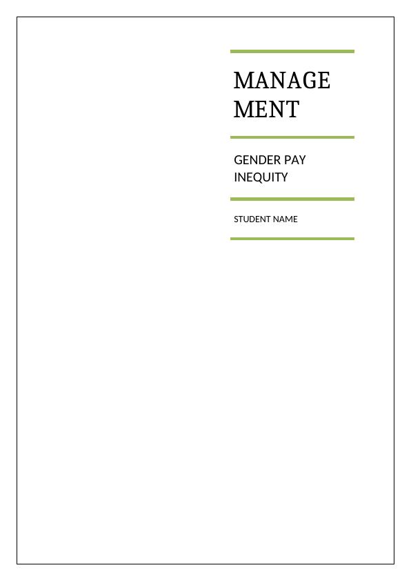 Management The Gender Pay Inequity_1