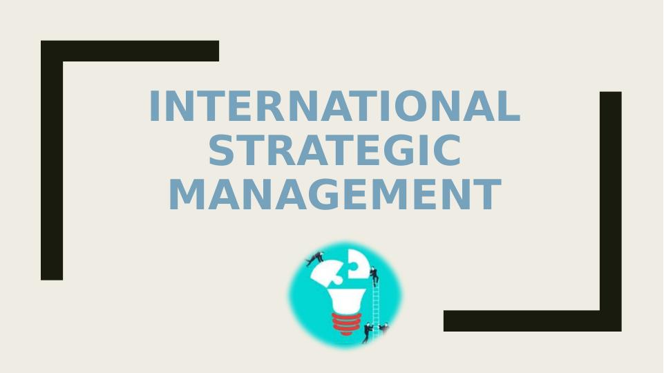 International Strategic Management_1