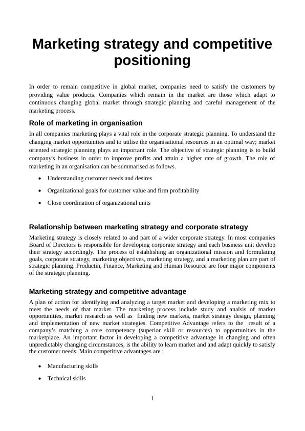 Role of Marketing in Organization_1
