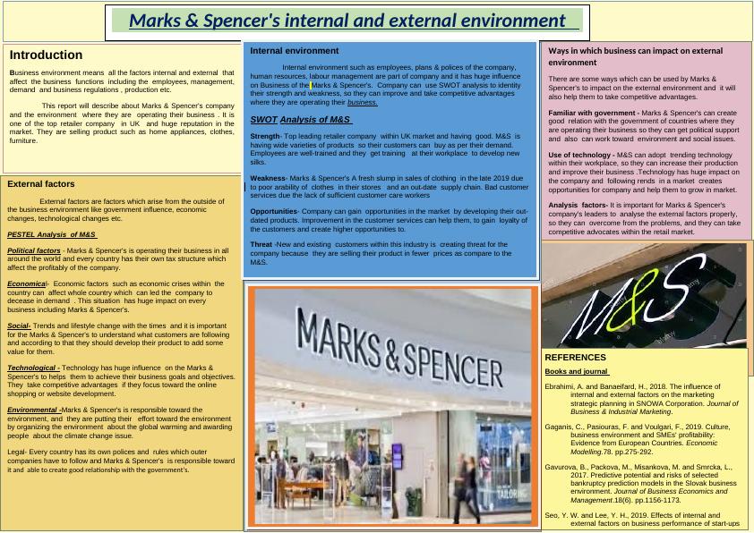Marks & Spencer's Internal and External Environment_1