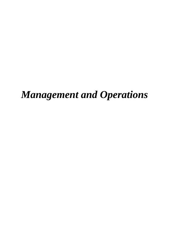 Management and Operations in Marks and Spencer_1