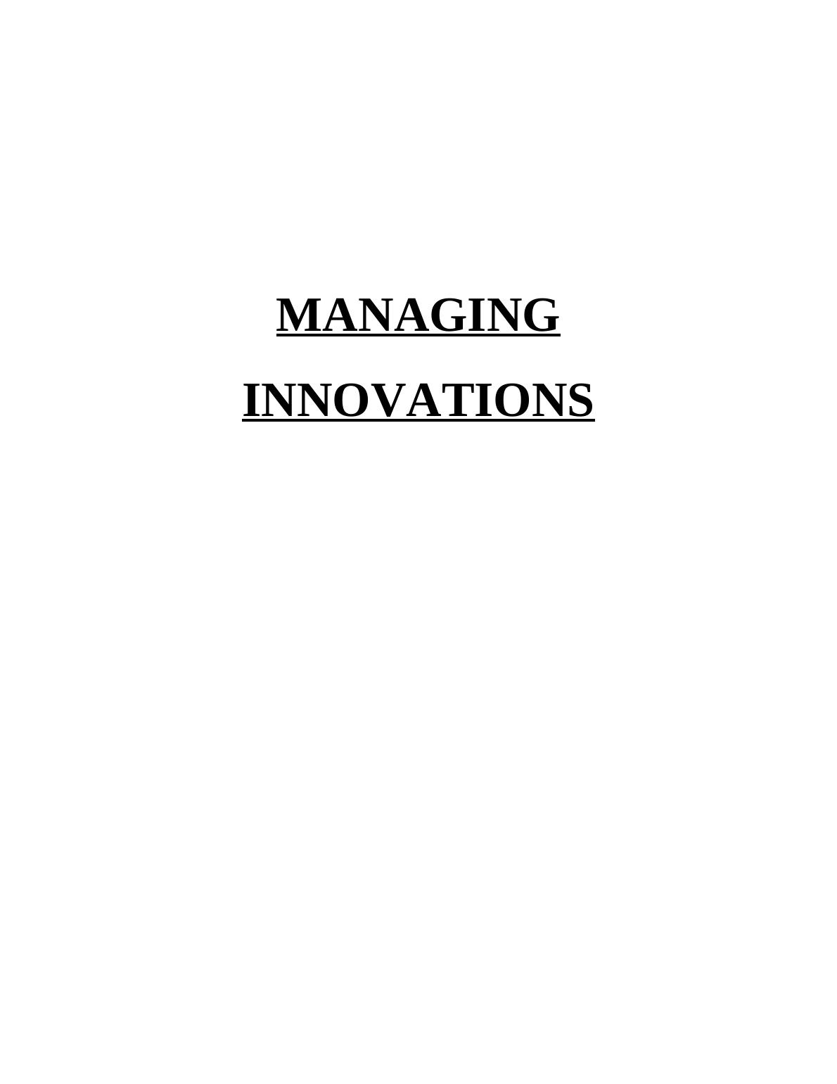 innovation management assignment 2