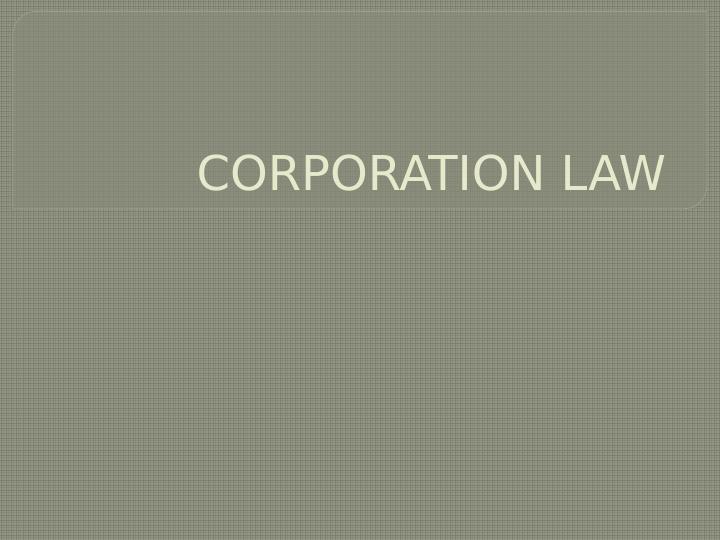 Corporations Law_1