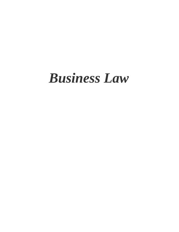 Report on Business Law and Legal Regulations_1