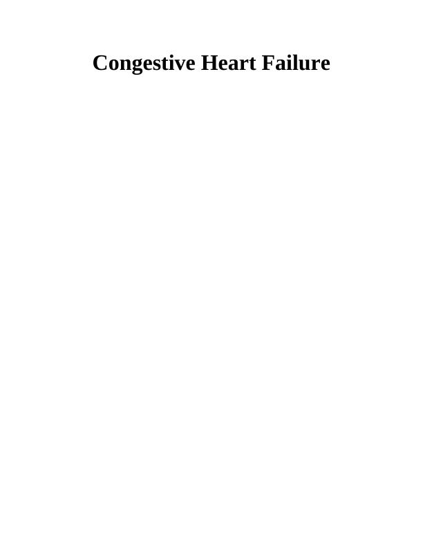 Congestive Heart Failure Assignment Solution_1
