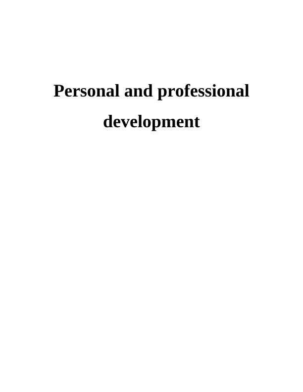 Personal and Professional Development Assignment Solved - Apple Corporation_1