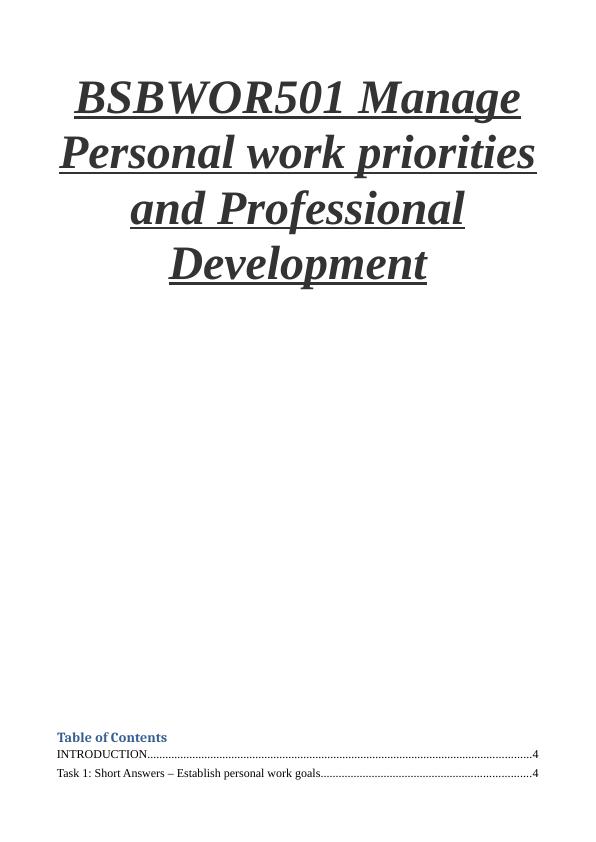 Manage Personal Work Priorities and Professional Development_1