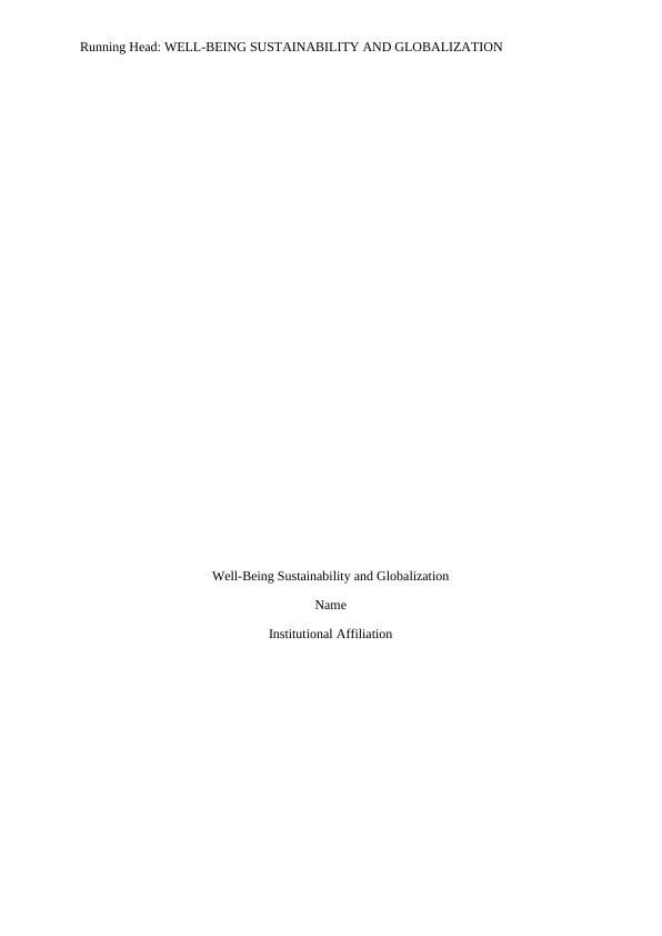 Well-Being Sustainability and Globalization_1